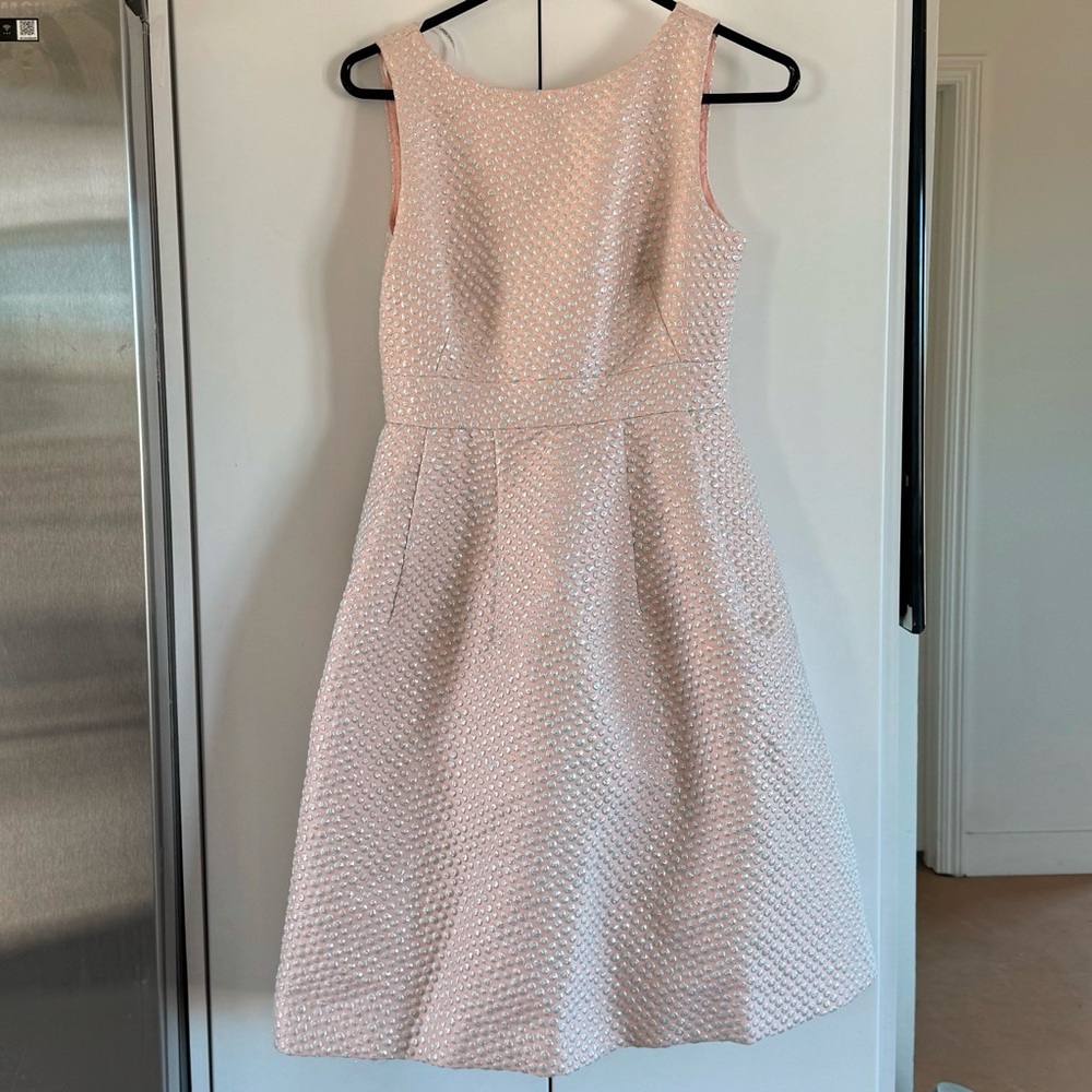 Calvin Klein Pink Silver Jacquard Dress